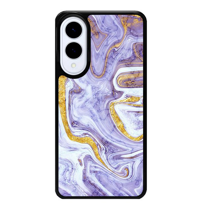 Beautifull Marble Purple and Gold Samsung Galaxy S25 Edge 5G Case OV11157