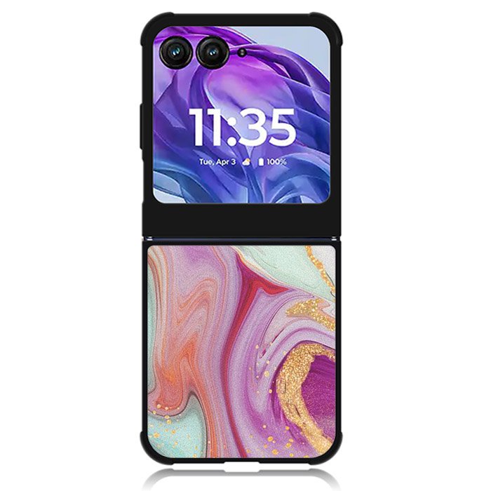 3 Color Marble Motorola Moto Razr Plus 2024 , Moto Razr+ 2024 Case OV10938