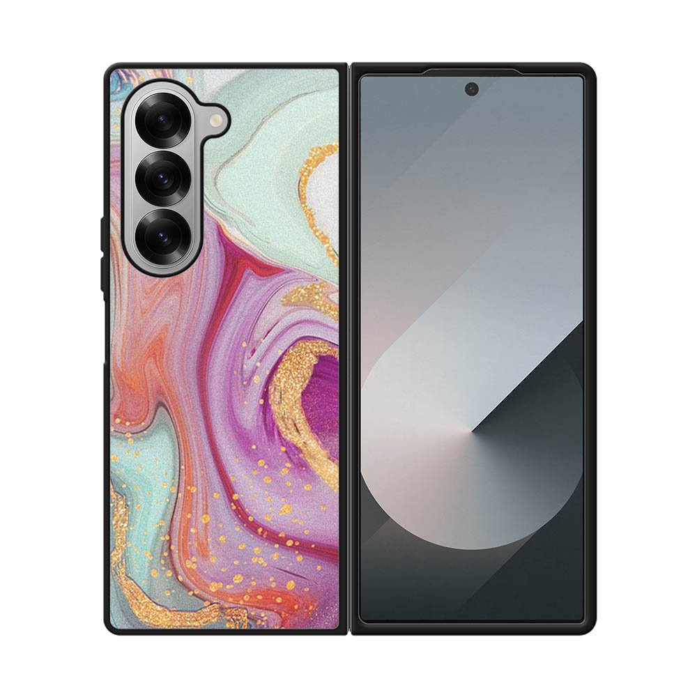 3 Color Marble Samsung Galaxy Z Fold 7 5G Case QC10938