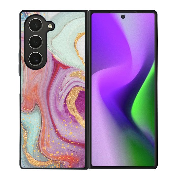 3 Color Marble Samsung Galaxy Z Fold 6 5G 2024 Case OV10938