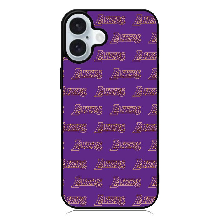 Lakers Pattern LA iPhone 16 Case QC10887