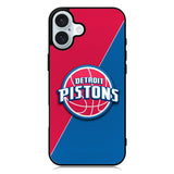 Red Blue Detroit Pistons iPhone 16 Plus Case QC10804