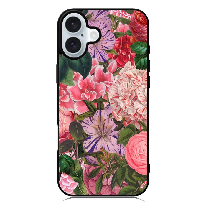 Floral Flower Pattern iPhone 16 Plus Case QC10566