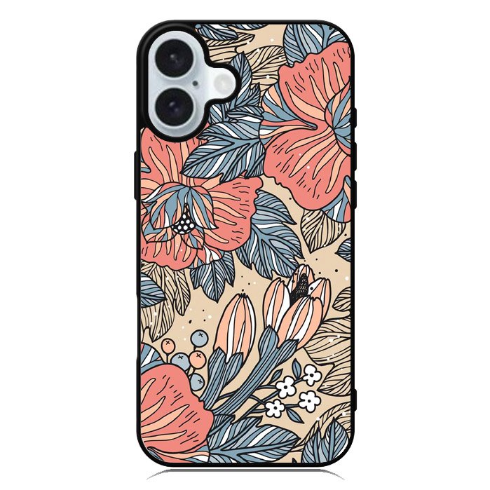 Floral Flower iPhone 16 Case QC10564