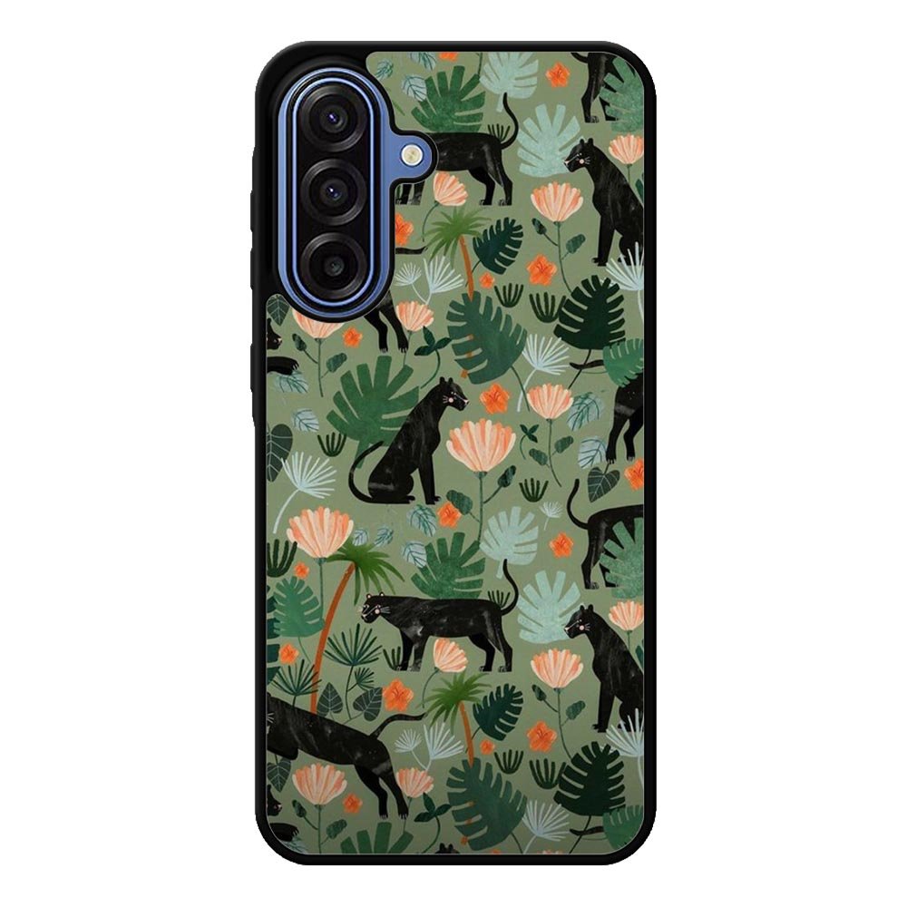 Black Panther on Flores Samsung Galaxy A17 Case QC10654