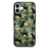 Black Panther on Flores iPhone 16 Plus Case QC10654