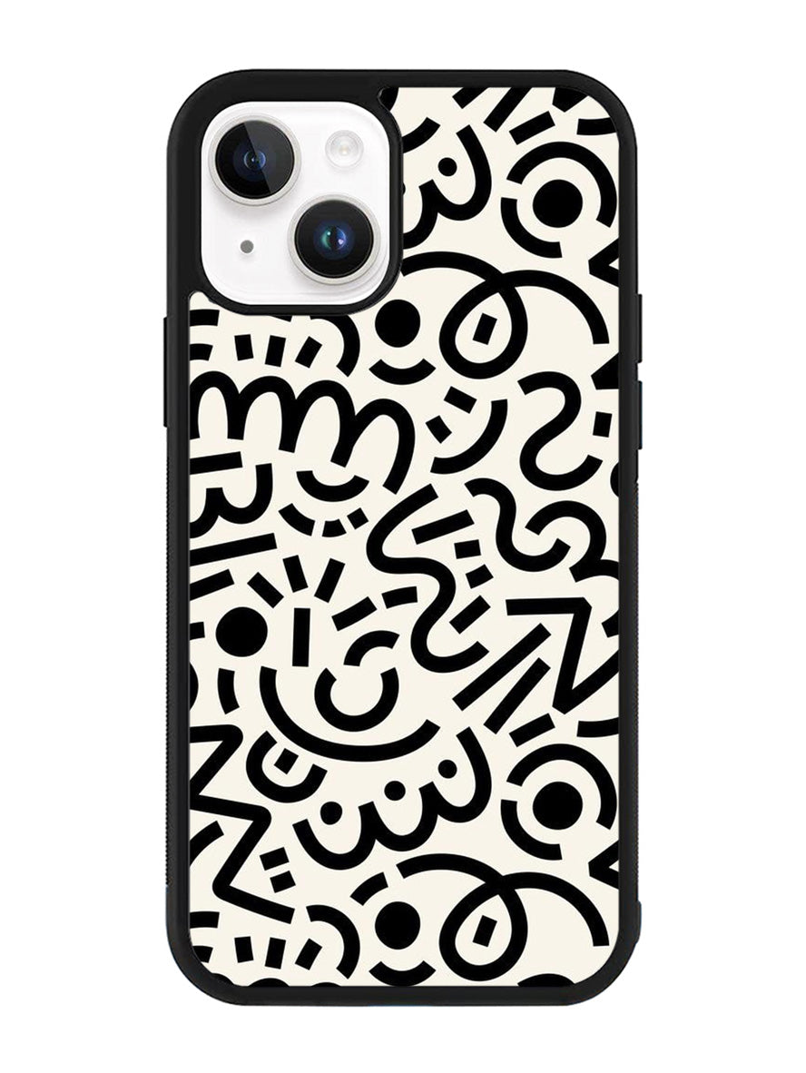 Abstract Doodle iPhone 14 Case QC10626