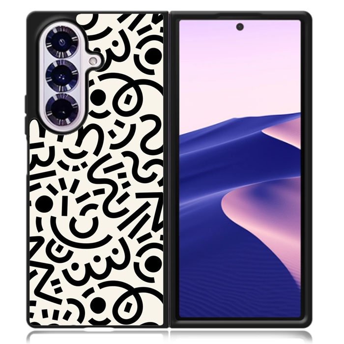 Abstract Doodle Samsung Galaxy Z Fold 7 Case OV10626