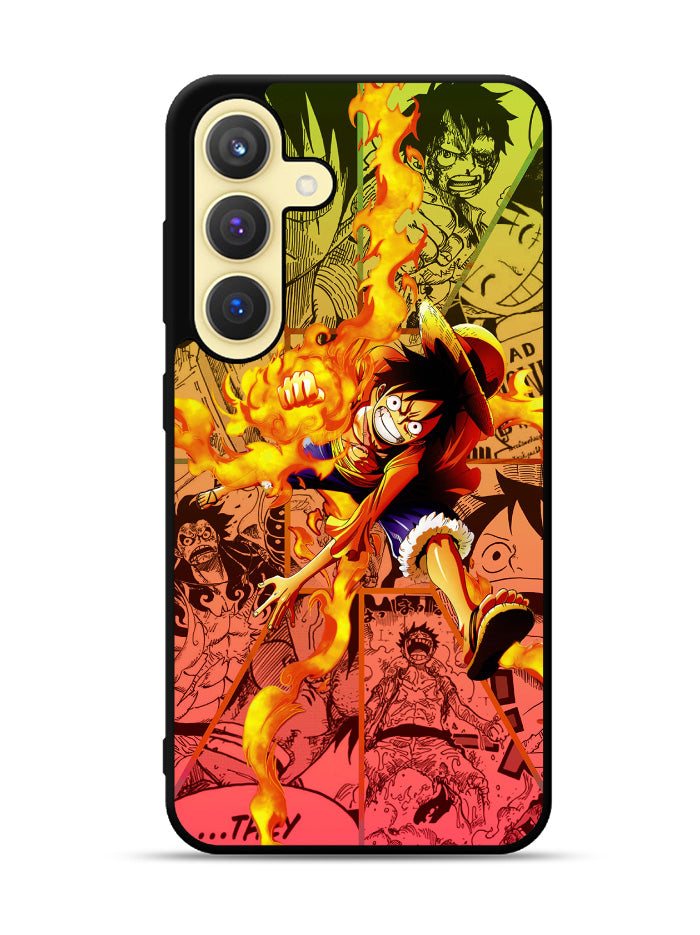 Fire Luffy One Piece Samsung Galaxy S24 FE 5G Case OV10563