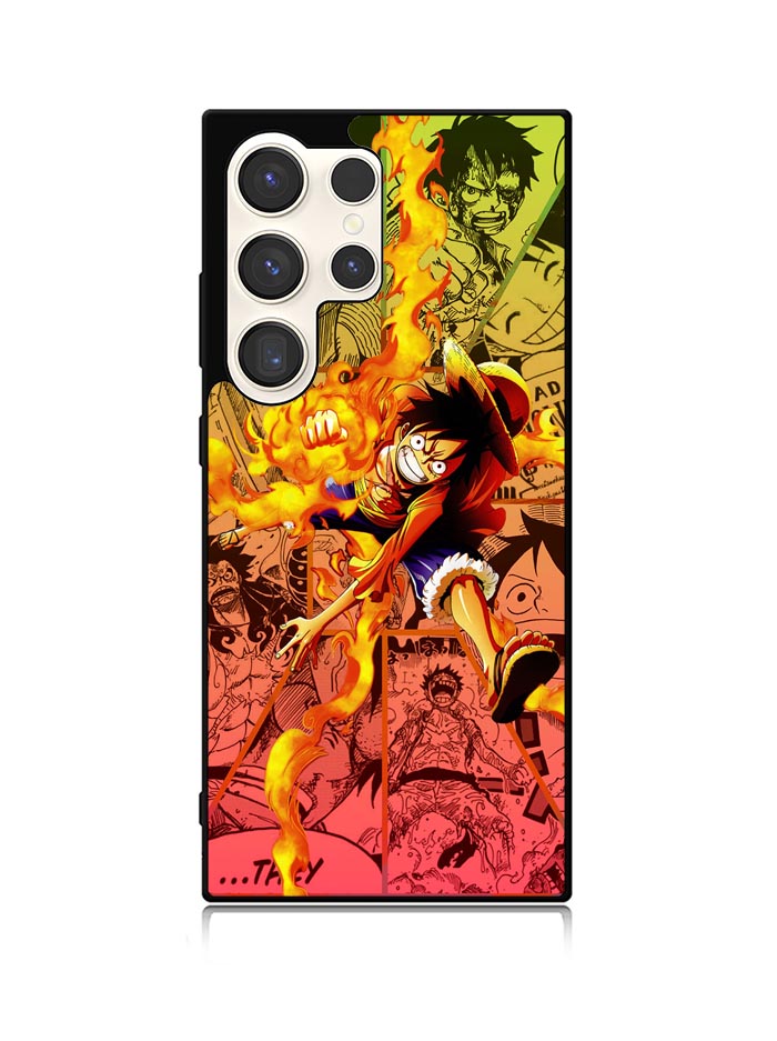 Fire Luffy One Piece Samsung Galaxy S25 Ultra 5G Case QC10563