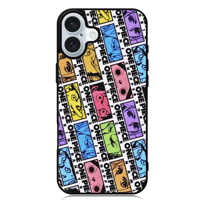 One Piece Sticker Face iPhone 16 Plus Case QC10530