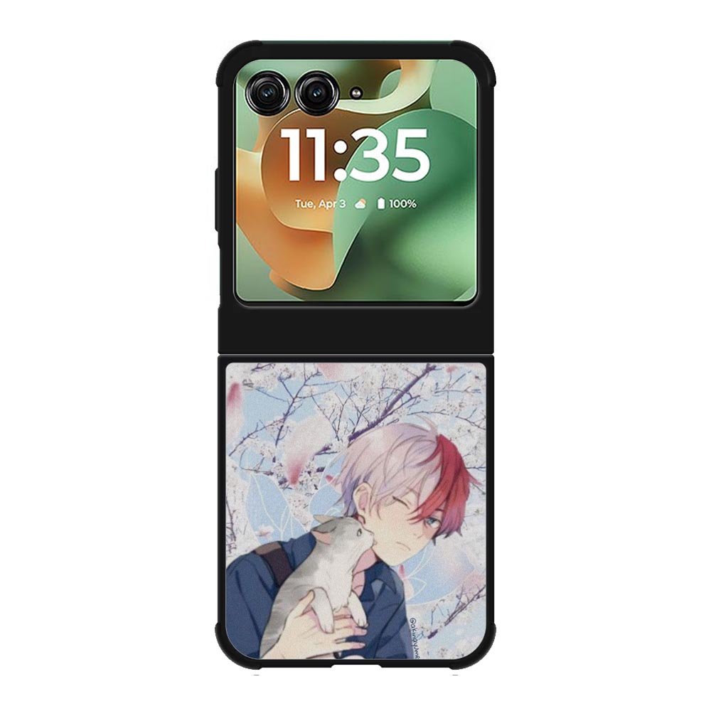 anime boy with cat Motorola Moto RAZR 2025 Case OV0097