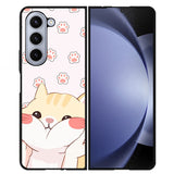Cute Cat Pussy FLO503 Samsung Galaxy Z Flip 5 , Z Flip 4 , Z Flip 3 ,  Z Fold 5 , Z Fold 4 , Z Fold 3 5G Case