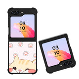 Cute Cat Pussy FLO503 Samsung Galaxy Z Flip 5 , Z Flip 4 , Z Flip 3 ,  Z Fold 5 , Z Fold 4 , Z Fold 3 5G Case