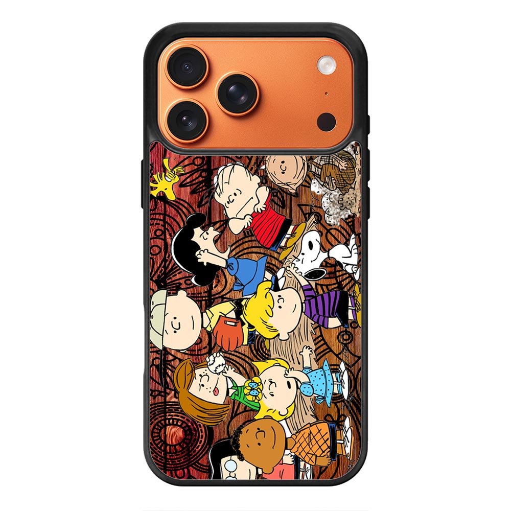 Peanuts In Background Wood Art iPhone 17 Pro Case