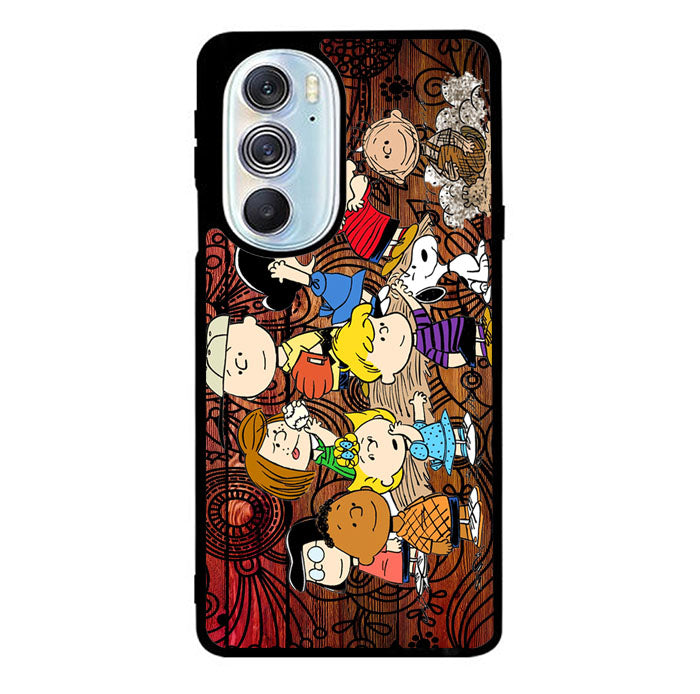 Peanuts In Background Wood Art Motorola Moto Edge 2022 Case