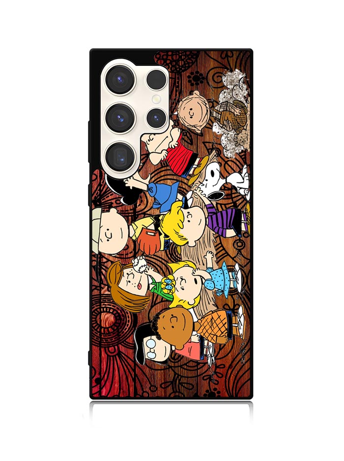 Peanuts In Background Wood Art Samsung Galaxy S25 Ultra 5G Case
