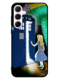 Alice Wonderland On Tardis Samsung Galaxy A55 5G Case
