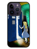 Alice Wonderland On Tardis iPhone 14 Pro Max Case OV0231