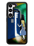 Alice Wonderland On Tardis Samsung Galaxy S23 5G Case