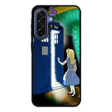 Alice Wonderland On Tardis Samsung Galaxy A17 Case