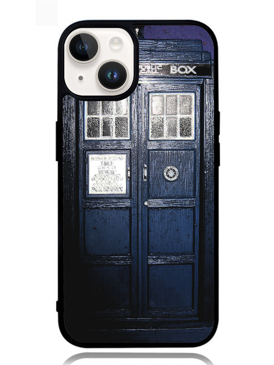 Dark Blue Tardis Doctor Who Toy iPhone 14 Plus Case OV0237