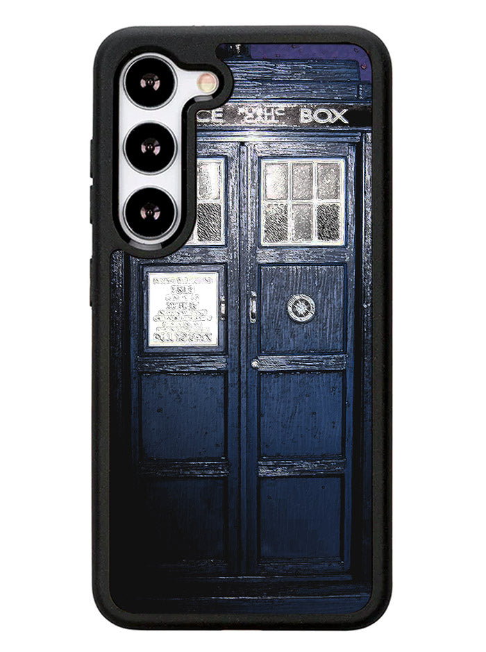 Dark Blue Tardis Doctor Who Toy Samsung Galaxy S23 5G Case
