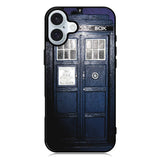 Dark Blue Tardis Doctor Who Toy iPhone 16 Plus Case