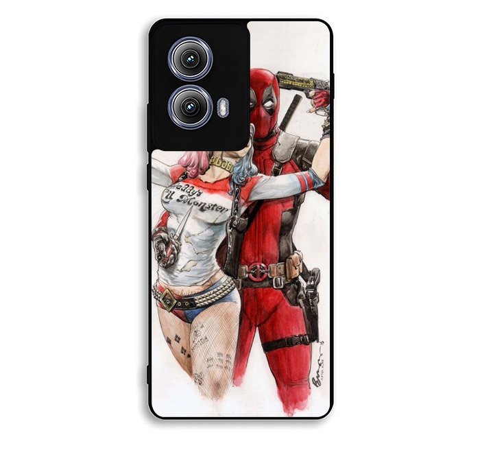 Harley Quinn Deadpool 1st Motorola Moto Edge 2024 Case OV6940