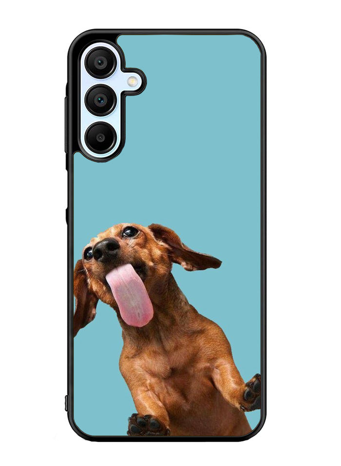 The funny thing is the dog on the glass Samsung Galaxy A15 5G Case OV0333