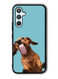 The funny thing is the dog on the glass Samsung Galaxy A54 5G Case OV0333