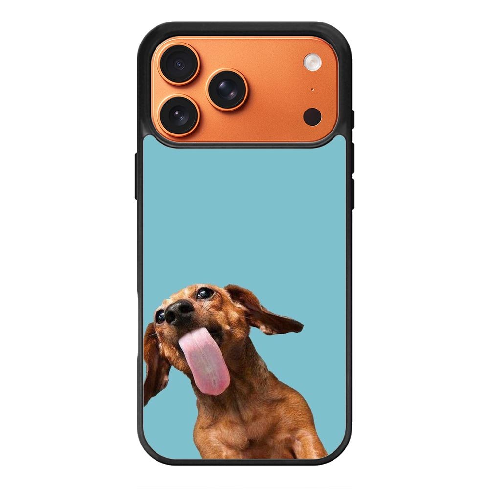 The funny thing is the dog on the glass iPhone 17 Pro Max Case QC0333