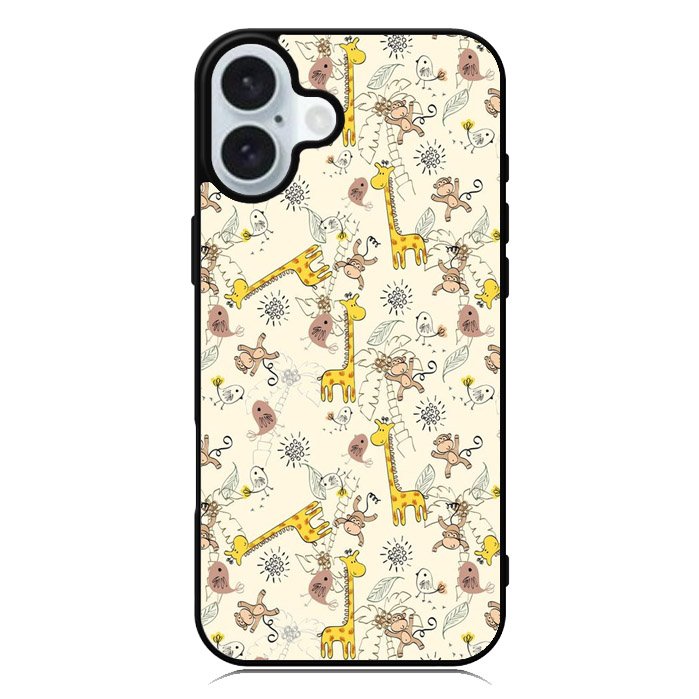 Friends of monkeys and giraffes iPhone 16 Case QC0336