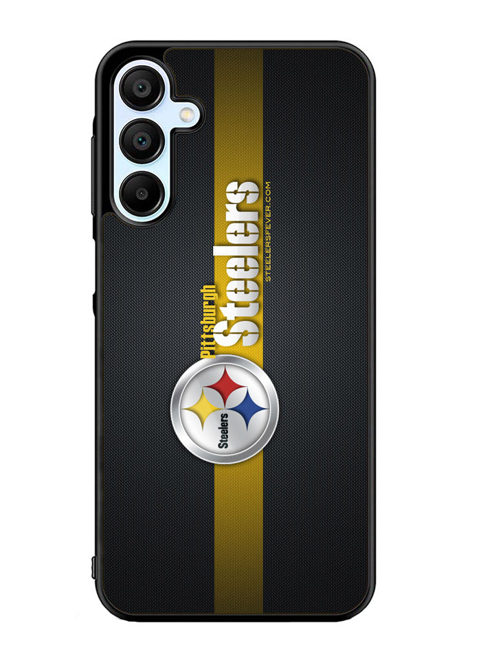 Pittsburgh Steelers Carbon Metal Samsung Galaxy A35 5G Case OV0341
