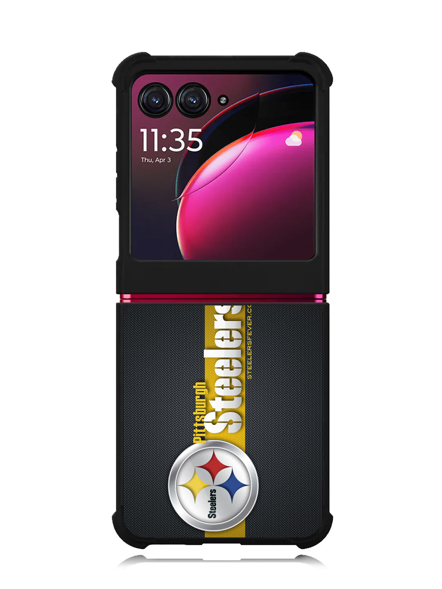 Pittsburgh Steelers Carbon Metal Motorola Moto Razr Plus 2023 , Moto Razr+ 2023 Case OV0341