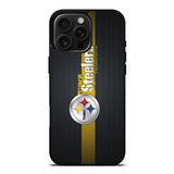 Pittsburgh Steelers Carbon Metal iPhone 16 Pro Max Case OV0341
