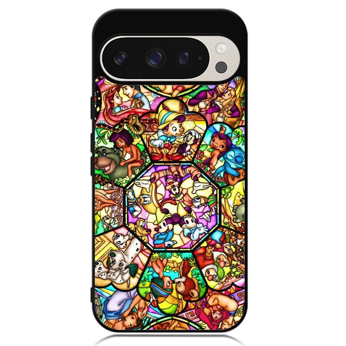 Disney characters stained glass Google Pixel 9 Pro XL Case OV0358