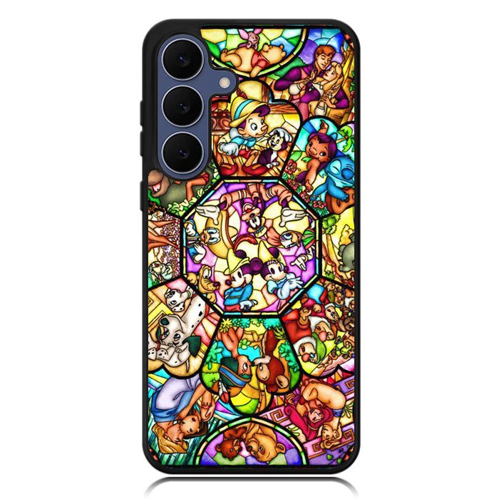 Disney characters stained glass Samsung Galaxy S25 FE Case OV0358