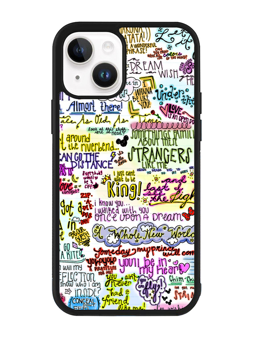 Disney Song Lyrics iPhone 15 Case OV0362