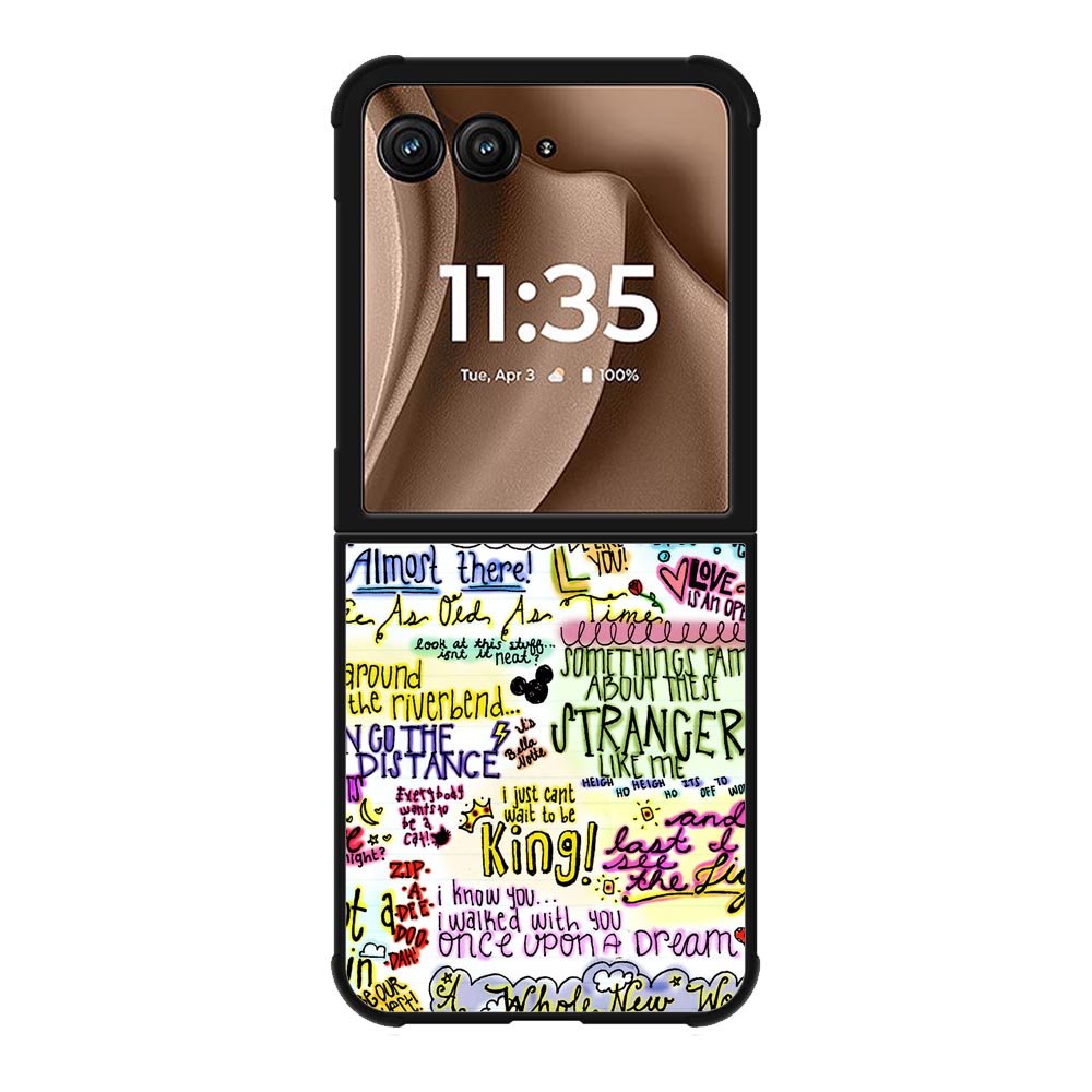 Disney Song Lyrics Motorola Moto RAZR Plus 2025 Case OV0362