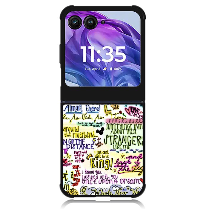 Disney Song Lyrics Motorola Moto Razr Plus 2024 , Moto Razr+ 2024 Case OV0362
