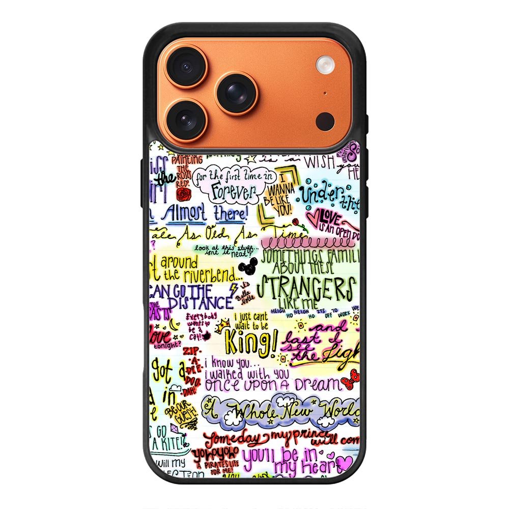 Disney Song Lyrics iPhone 17 Pro Case QC0362