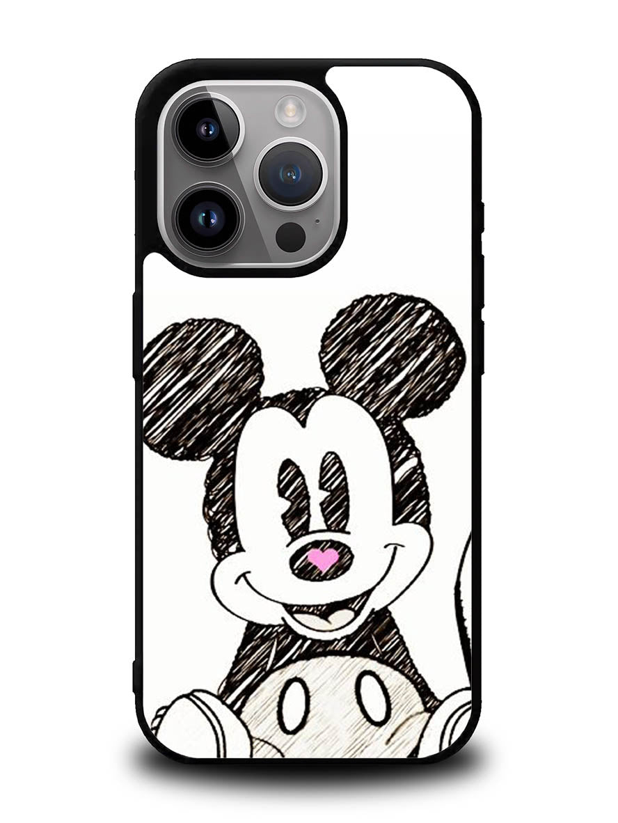 Mickey Mouse Hand Drawing iPhone 14 Pro Max Case QC0066