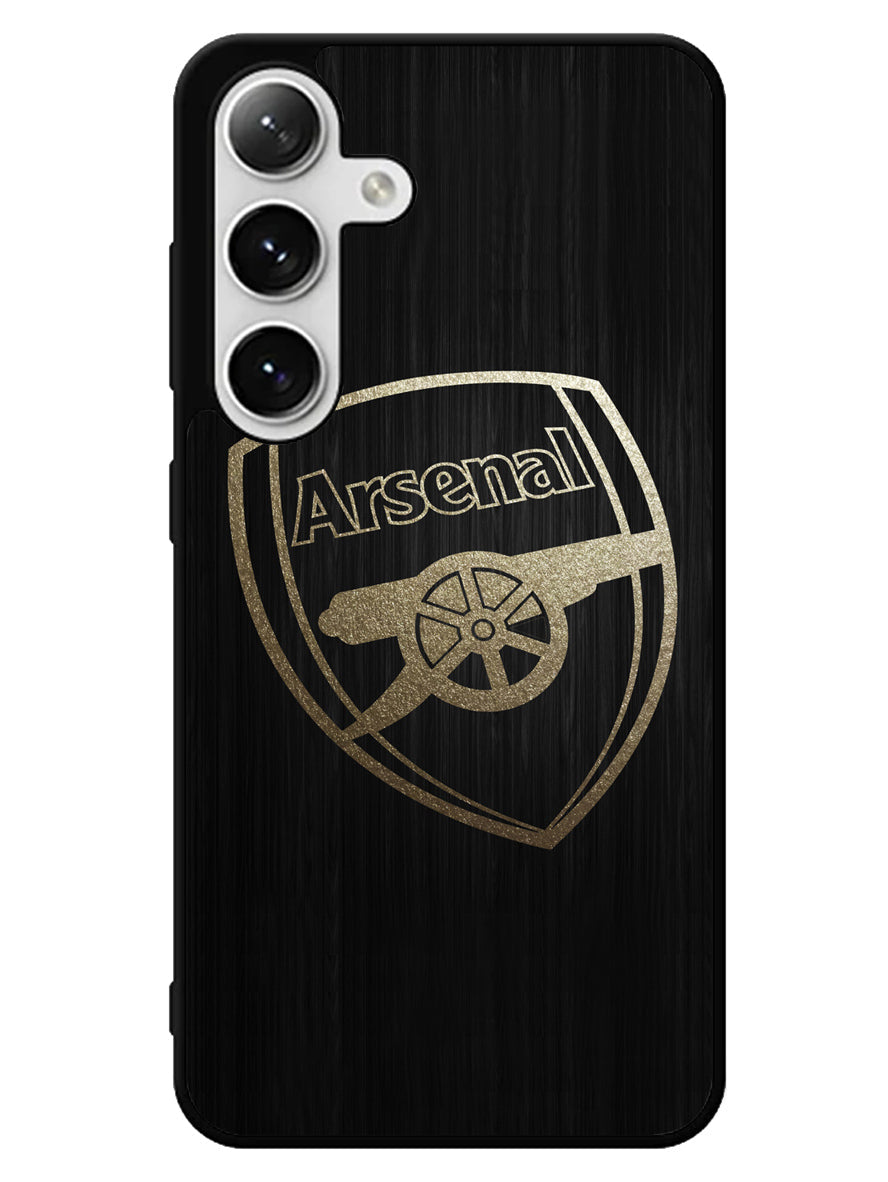 Arsenal Logo Gold 1st Samsung Galaxy S25 5G Case