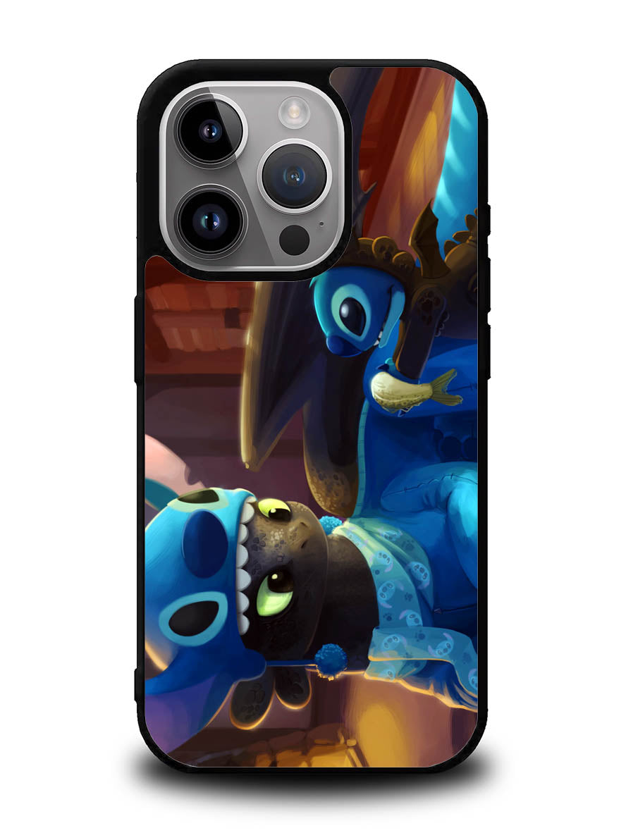 Toothless and Stitch Parody iPhone 14 Pro Max Case QC0550