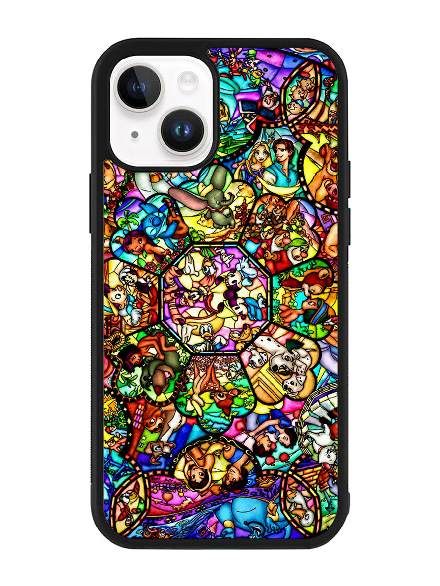 All Disney Heroes Stained Glass iPhone 15 Case OV3794