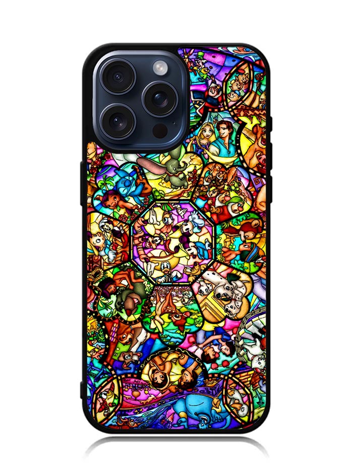 All Disney Heroes Stained Glass iPhone 15 Pro Max Case
