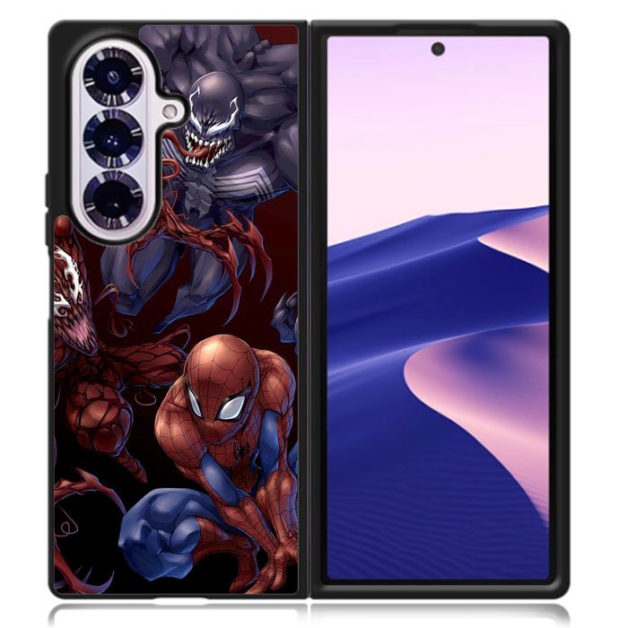 Spiderman Venom Carnage Back Samsung Galaxy Z Fold 7 Case OV0573