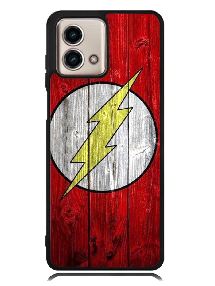 Flash SUperhero Logo on Wood Motorola Moto G Stylus 5G 2023 Case OV4872