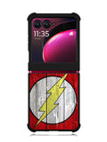 Flash SUperhero Logo on Wood Motorola Moto Razr Plus 2023 , Moto Razr+ 2023 Case OV4872